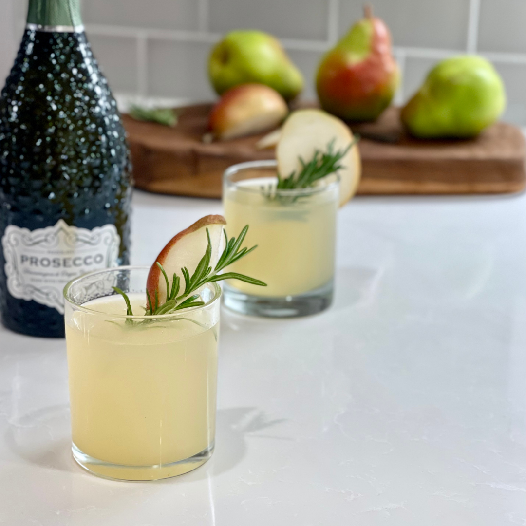 Pear Ginger Cocktail with Prosecco There's a Wine for That