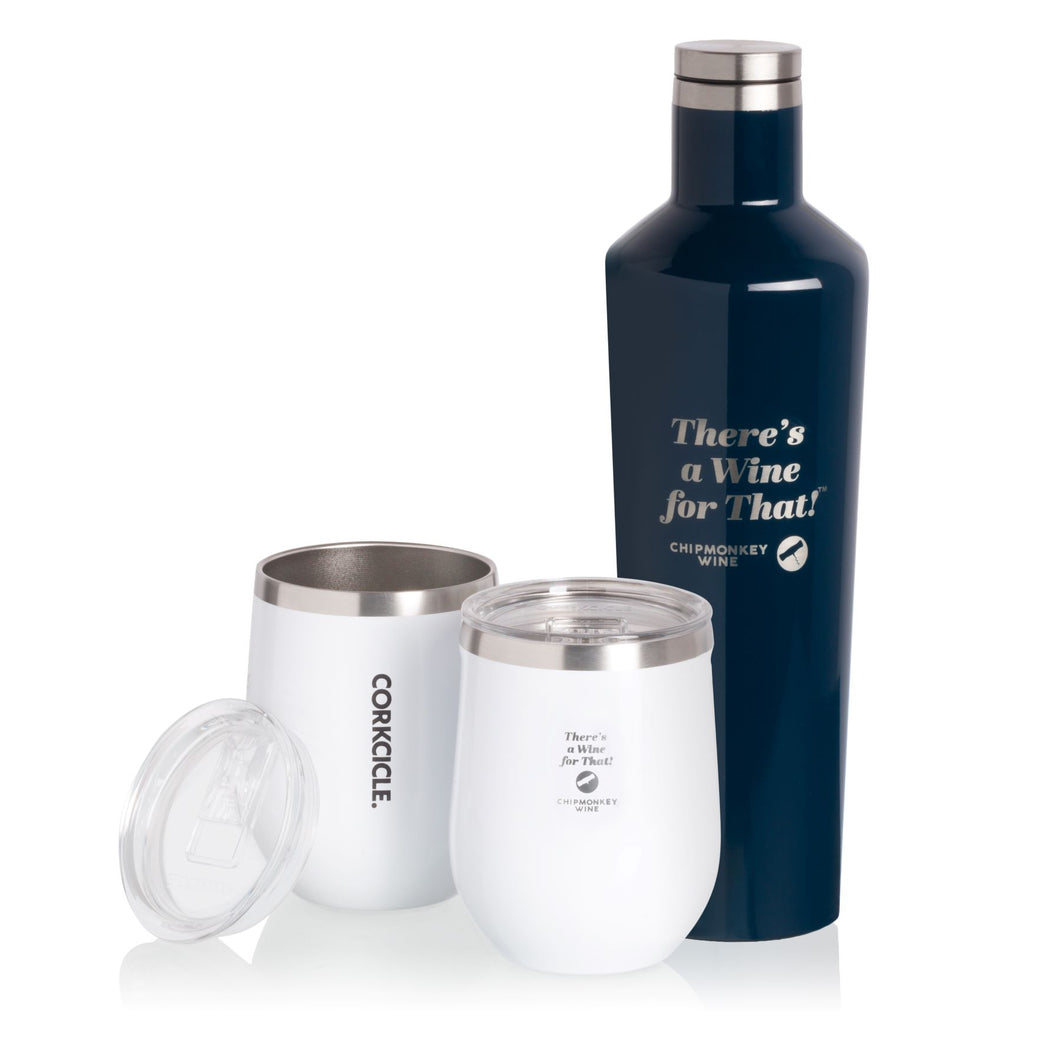Corkcicle Insulated Canteen and 2 Tumblers