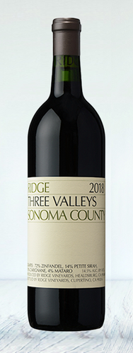 2018 Ridge Three Valleys Zinfandel