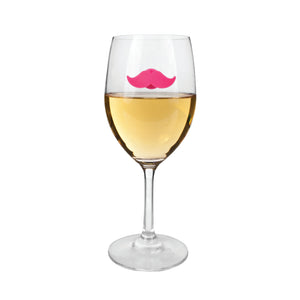 Mustache Wine Charms